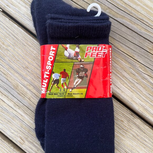 Brand New Pro Feet Multi-Sport Navy Blue Socks, Size 10-13 - Picture 1 of 4